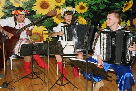 Young Musicians Of The Orchestra Of Ukrainian Folk Instruments Playing