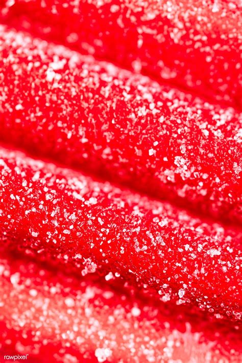 Red Chewy Candies Coated With Sugar Premium Image By