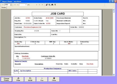 Printable Job Card Template Mechanic Maintenance Jobs Job Cards