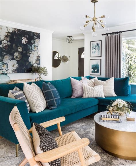 A Stylish And Glam Seattle Home Tour Teal Living Rooms Living Room Turquoise Living Room Decor