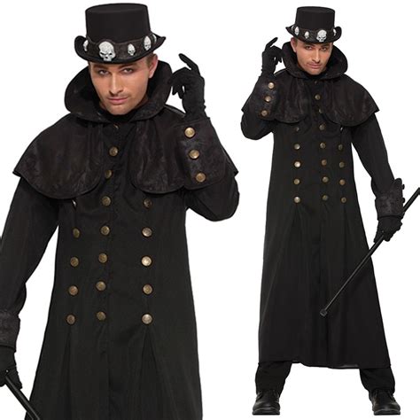 Wizard Warlock Coat Mens Halloween Fancy Dress Costume Up To Chest 44