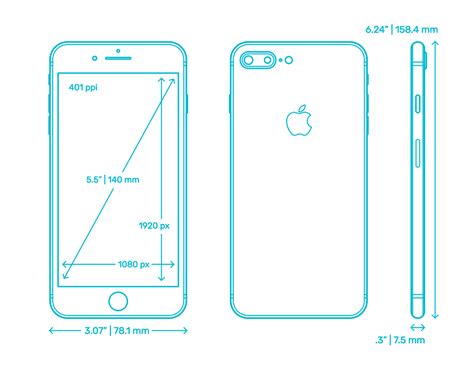 Apple IPhone Dimensions Drawings Dimensions Com