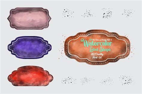 Premium Vector Watercolor Label Vector