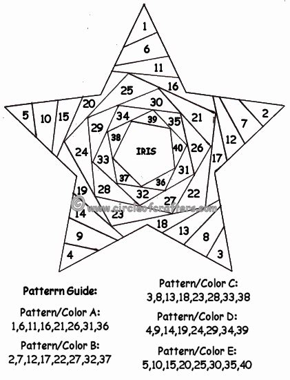 Free pattern to make an iris folded star. Craft work:iris folding procedure and patterns - Page 7 ...