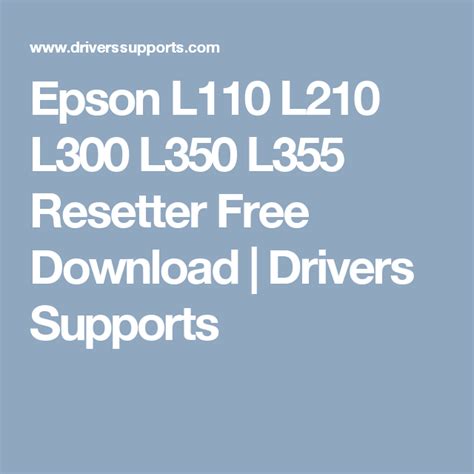 Home ink tank printers l series epson l350. Epson L110 L210 L300 L350 L355 Resetter Free Download ...