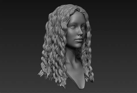 Instant download in max, c4d, obj, 3ds and many more formats. Hair 10 Curly 3D model OBJ STL ZTL