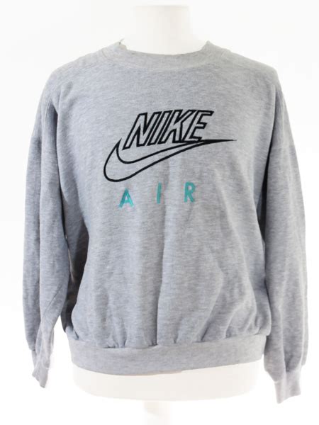 Vintage nike 1990s spell out logo hoodie size l. Vintage Nike Air Grey Crewneck Sweater - 5 Star Vintage