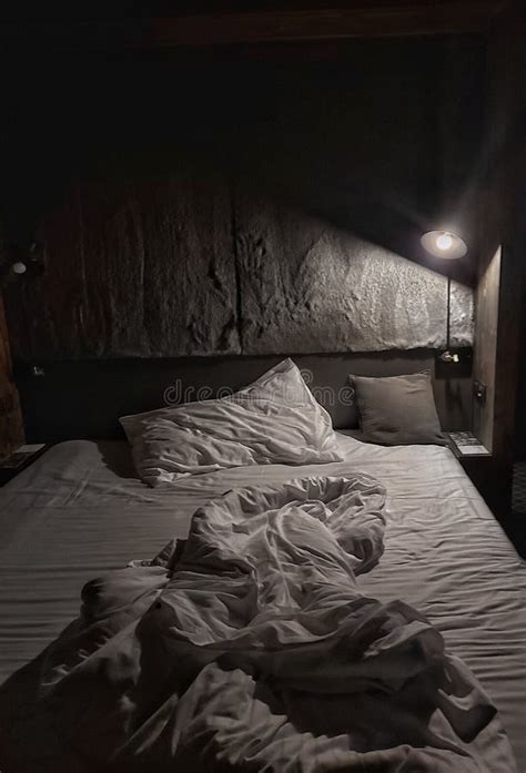 Bed Time To Sleep Night Relax Aesthetic Dark Light Stock Photo Image