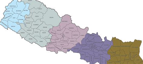 Map Of Nepal With Districts Updated Map Of Nepal With Districts Map Nepal Map Pictures