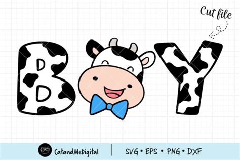Cow Boy Birthday Svg Graphic By CatAndMe Creative Fabrica