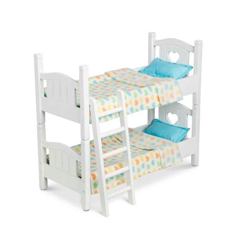 Melissa And Doug Mine To Love Wooden Play Bunk Bed For Dolls Stuffed