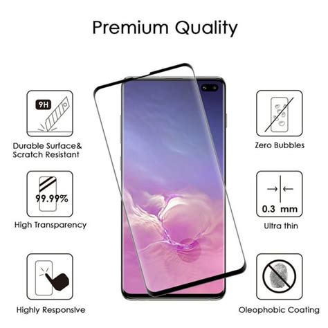 Samsung Galaxy S10 Plus S10 Screen Protector Tempered Glass Full Glue Screen Cover Saver Hd