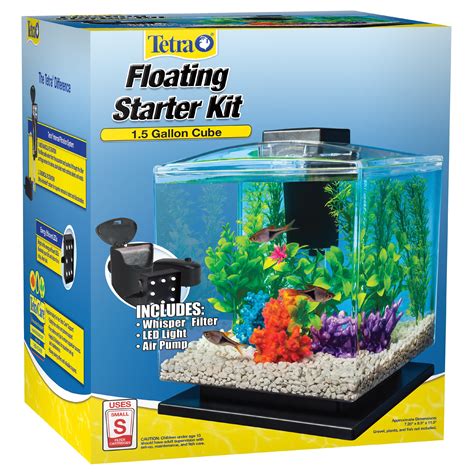 Tetra 15 Gallon Plastic Cube Aquarium Starter Kit Plastic