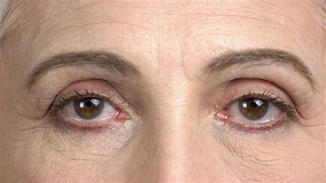 Beautiful Eyes Of Mature Woman Close Up Close Up Face Of Senior Caucasian Lady Wisdom And