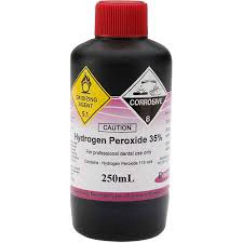 Hydrogen Peroxide 35 Food Grade 250ml Dental Zone