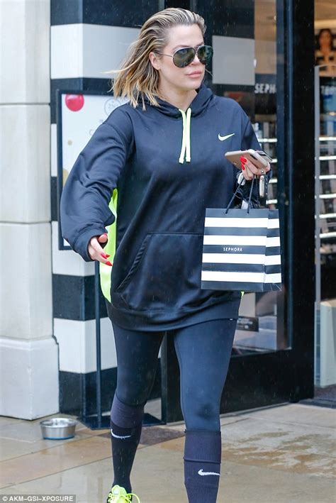 Khloe Kardashian Dresses Head To Toe In Nike While Shopping In La