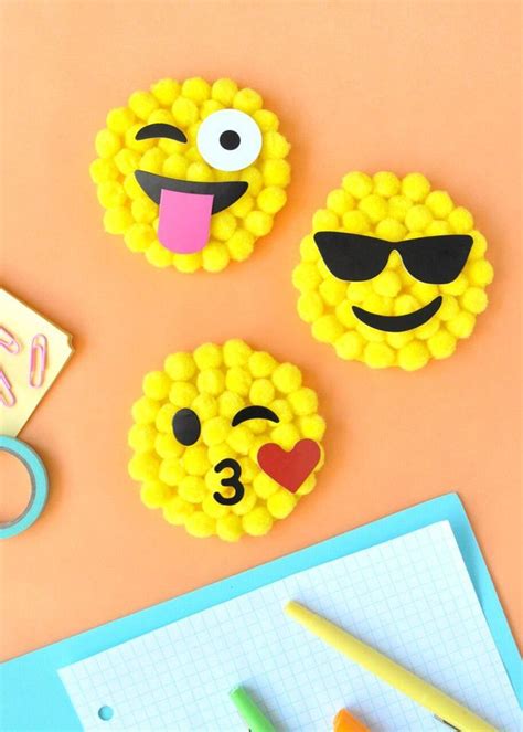 Diy Emoji Pom Pom By Number Emoji Emojiparty Partyinspiration