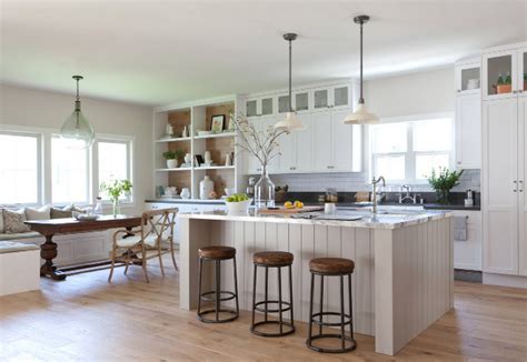 This modern farmhouse kitchen by home made lovely keeps function top of mind with separate zones created for different purposes. Neutral Modern Farmhouse Kitchen & Bathroom - Home Bunch ...