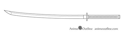 How To Draw A Katana Sword Step By Step Animeoutline