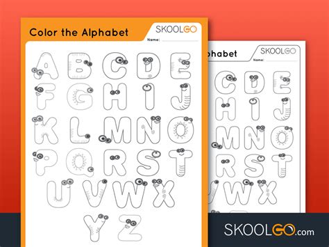 Color The Alphabet Free Printable Worksheet Skoolgo
