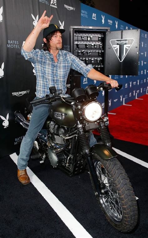 norman reedus from sexy male celebs on motorcycles e news