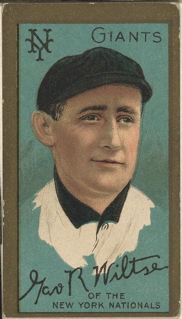 George Wiltse New York Giants Baseball Card Portrait Library Of