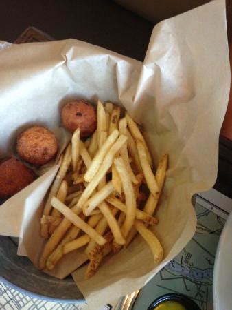 Hushpuppies are usually made up of cornmeal, eggs, milk, onions, and flour you can really serve hush puppies with anything, but most people serve them with fish. Menu - Picture of Joe's Crab Shack, Deer Park - TripAdvisor