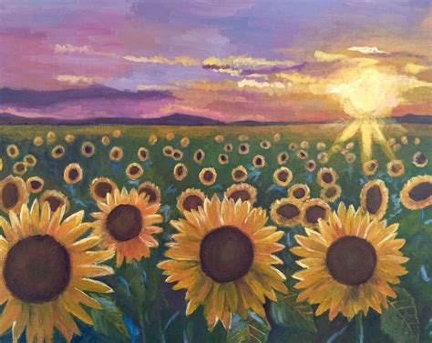 Sunflower Field Paintings