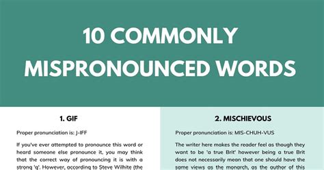 10 Most Commonly Mispronounced Words In The English Language