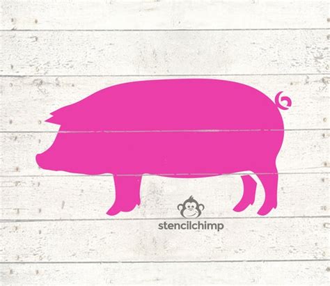 Pig Stencil Farm Animal Stencil Kid Stencil For Wood Sign Etsy
