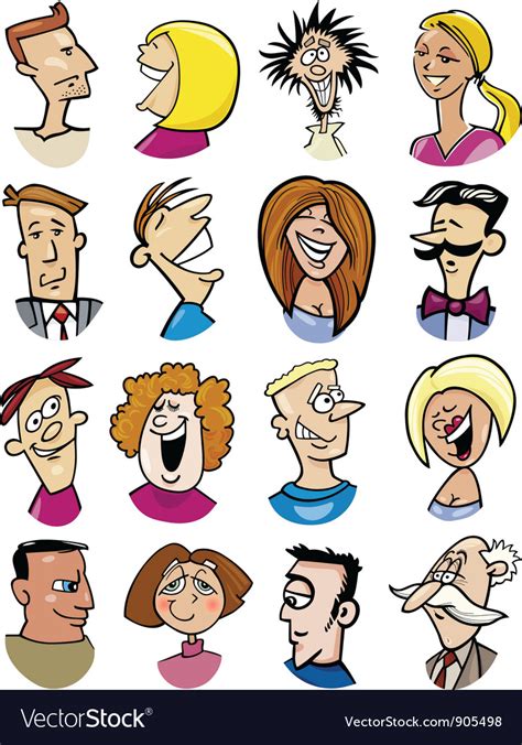 Cartoon People Characters Royalty Free Vector Image