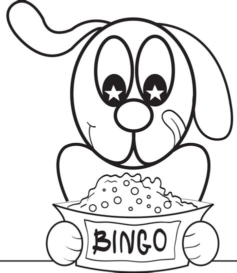 Free Printable Bingo The Cartoon Dog Coloring Page For