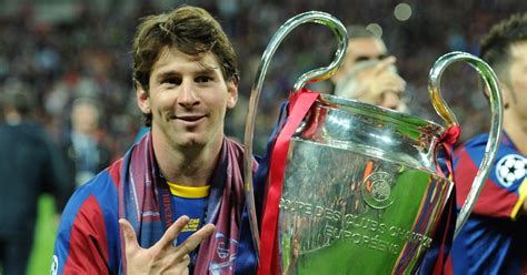Lionel Messi After The Champions League Final Between Barcelona And Manchester United At Wembley