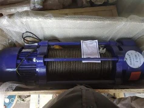 Damar 3 Phase Electric Wire Rope Winch For Pulling Capacity 2 Ton At