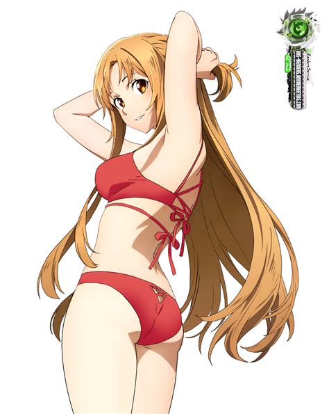 Sword Art Online Asuna Yuuki Sexy Red Sport Bikini HD Render