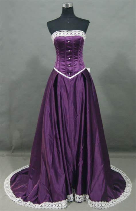 Purple Corset Bodice Prom Dress