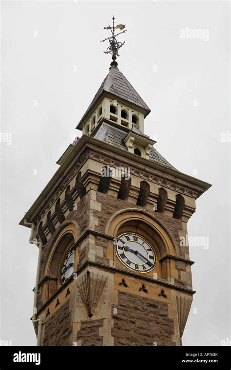 Hay On Wye Clock Tower Stock Photo Alamy