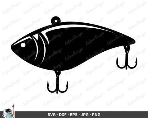 Fishing Lure SVG Clip Art Cut File Silhouette Dxf Eps Png Etsy