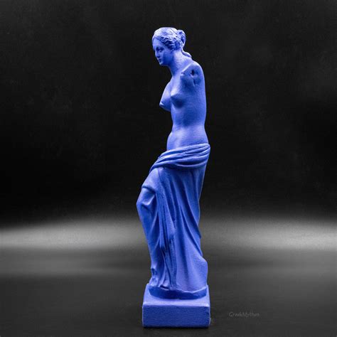 Venus De Milo Statue Sculpture Greek Goddess Aphrodite Of Love Museum Replica Blue Pop Art Statue