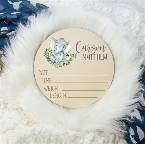Birth Stat Sign Personalized Birth Stat Sign Woodland 