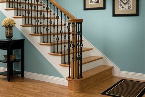 We finally stained our stair rails and banisters!! Stair Parts - Products - Top Quality