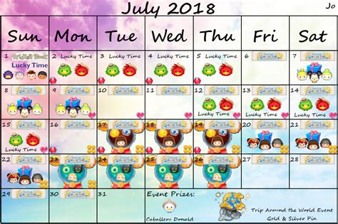 All the times in the march 2018 calendar may differ when you eg live east or west in the united states. July 2018 Tsum Tsum Event Features 'The Three Caballeros ...