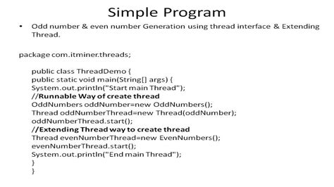 Java Multi Threading With Simple Example Program Java Thread For