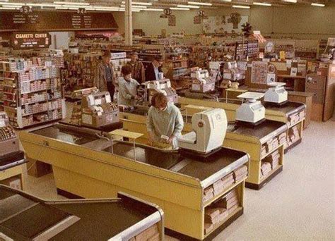 Grocery Store Checkout Lines Back In The Day Notice The Scales And The