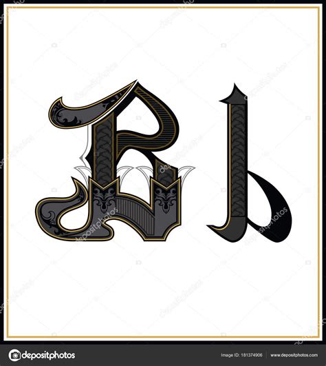 Gotické Písmo Písmeno B Ročník Designu Textový Symbol Starožitný