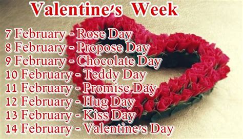 Valentines Week List 2019 Rose Day Kiss Day Hug Day Lovers Week