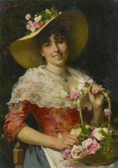 Artwork By Federico Andreotti Young Italian Woman With A Basket Of