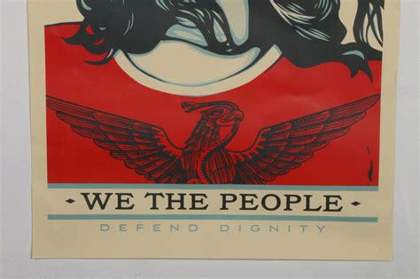 Shepard Fairey Offset Print We The People Defend Dignity Ebth