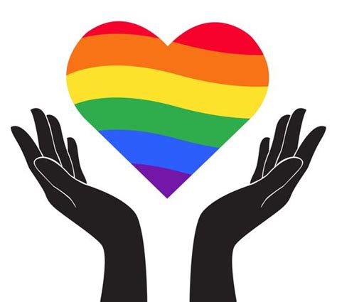 Words and abbreviations are changing with the need to address and respect people who do not feel represented. hand holding heart rainbow flag LGBT symbol - Download ...