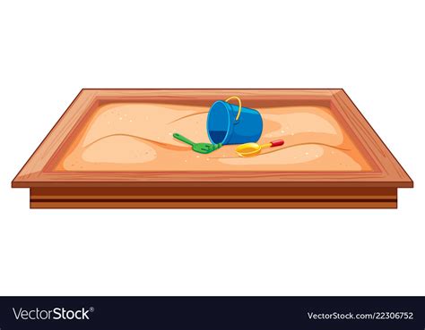 Large Sand Pit Plaground Equipment Royalty Free Vector Image